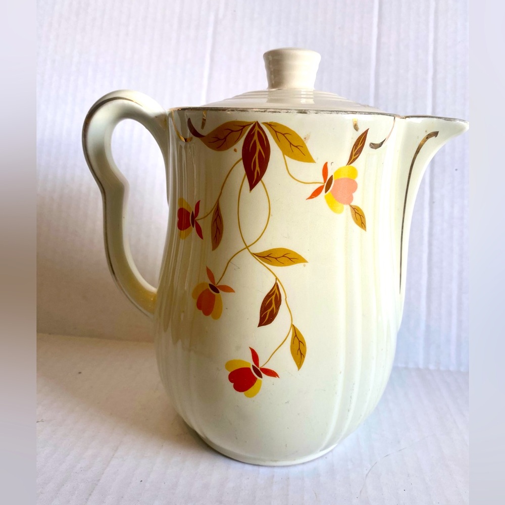 Vintage Hall Autumn Leaf Jewel Pitcher
